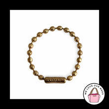 Load image into Gallery viewer, COACH 3" BALL CHAIN Bright Brass Bag Hang Tag Charm Fob Embossed 2.4mm Metal