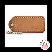 Load image into Gallery viewer, COACH Y2K VINTAGE Hang Tag 2" Pink Bag Charm Keychain Fob Leather Nickel Medium