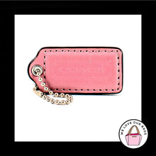 Load image into Gallery viewer, 2" Medium COACH Pink & Snakeskin Leather Nickel Fob Bag Charm Keychain Hang Tag