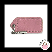 Load image into Gallery viewer, COACH Y2K VINTAGE HangTag 1.5" White & Pink Leather Bag Charm Keychain Fob Small