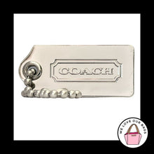 Load image into Gallery viewer, VINTAGE Y2K COACH Hang Tag 1.75" Silver Nickel Metal Bag Charm Keychain Fob