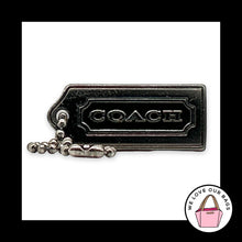 Load image into Gallery viewer, Rare VINTAGE COACH Thick Gunmetal Gray Metal Fob Bag Charm Keychain Hang Tag