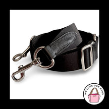 Load image into Gallery viewer, New COACH BAG STRAP Black Webbing Leather Replacement Purse Crossbody Shoulder