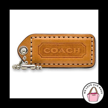 Load image into Gallery viewer, COACH Y2K VINTAGE Hang Tag 2" Light Saddle Brown Bag Charm Keychain Fob Leather