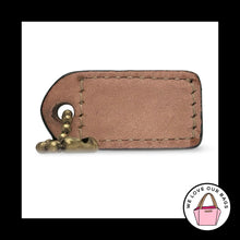 Load image into Gallery viewer, COACH Y2K VINTAGE Hang Tag 1.5" Brown Patent Leather Antique Brass Bag Charm Fob