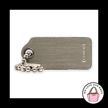 Load image into Gallery viewer, VINTAGE Y2K COACH 1.25" Brushed Silver Nickel Metal Bag Charm Keychain Hang Tag