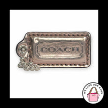 Load image into Gallery viewer, Rare COACH POPPY HANG TAG 2" Pink Mirrored Leather Bag Charm Keychain Fob