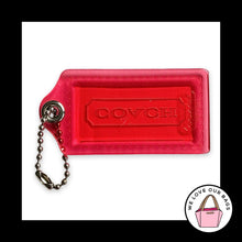 Load image into Gallery viewer, Rare COACH POPPY HANG TAG Pink Plastic Acrylic Lucite Key Fob Bag Charm Keychain