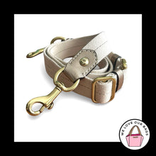 Load image into Gallery viewer, COACH BAG STRAP Beige Webbing & Leather Replacement Purse Crossbody Shoulder