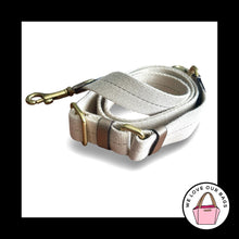 Load image into Gallery viewer, COACH BAG STRAP Beige Webbing & Leather Replacement Purse Crossbody Shoulder