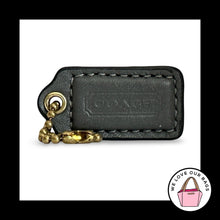 Load image into Gallery viewer, COACH HANG TAG 1.5" Gray Grey Leather Gold Brass Bag Charm Keychain Fob Small