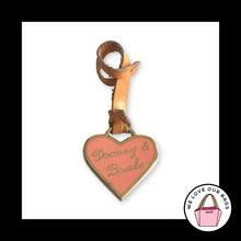 Load image into Gallery viewer, VINTAGE Y2K DOONEY & BOURKE Pink Heart Brown Leather Bag Charm Hang Tag Fob