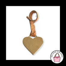 Load image into Gallery viewer, VINTAGE Y2K DOONEY & BOURKE Pink Heart Brown Leather Bag Charm Hang Tag Fob