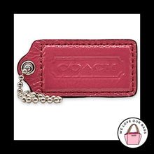Load image into Gallery viewer, COACH HANG TAG 2.5" Pink Patent Leather Bag Charm Keychain Fob Nickel Large