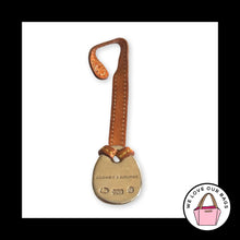 Load image into Gallery viewer, VINTAGE Y2K DOONEY & BOURKE Blue Duck Honey Brown Leather Fob Bag Charm Hang Tag