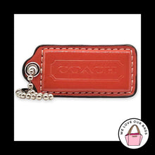 Load image into Gallery viewer, COACH HANG TAG 2.25" Burnt Orange Patent Leather Bag Charm Keychain Fob Large