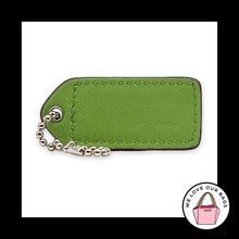 Load image into Gallery viewer, COACH Y2K VINTAGE Hang Tag 2" White & Green back Leather Bag Charm Keychain Fob