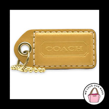 Load image into Gallery viewer, COACH Y2K VINTAGE Hang Tag 2.5" Yellow Leather Bag Charm Keychain Fob Large