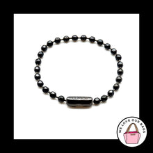 Load image into Gallery viewer, New COACH 4" Embossed BALL CHAIN 2.4mm Gunmetal Gray Metal Bag Hang Tag Charm Fob
