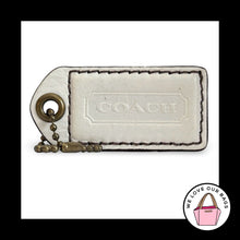 Load image into Gallery viewer, COACH 65TH ANNIVERSARY HangTag 2.5" Bone White Leather Bag Charm Antique Brass