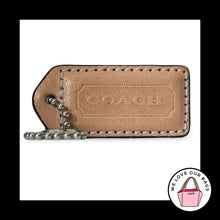Load image into Gallery viewer, COACH Y2K VINTAGE Hang Tag 2" Natural Brown & Cherry Red Leather Bag Charm Fob