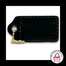 Load image into Gallery viewer, COACH 1941 Horse Carriage HANG TAG Bag Charm Keychain Fob Black Leather 3" XL