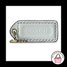 Load image into Gallery viewer, COACH Y2K VINTAGE Hang Tag 2" Chalk White Leather Brass Bag Charm Keychain Fob