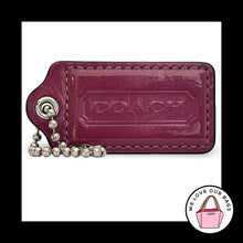 Load image into Gallery viewer, COACH HANG TAG 2.5" Pink Patent Leather Bag Charm Keychain Fob Nickel Large