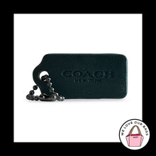 Load image into Gallery viewer, COACH NEW YORK Hang Tag 1.25" Green Leather Gunmetal Bag Charm Keychain Fob
