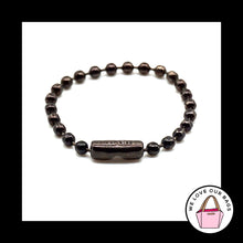 Load image into Gallery viewer, New COACH 5" BALL CHAIN Gunmetal Metal Gray Bag Hang Tag Charm Embossed 2.4mm