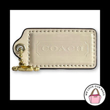 Load image into Gallery viewer, COACH HANG TAG 2.5" Cream Off White Patent Leather Bag Charm Keychain Fob Large