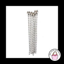 Load image into Gallery viewer, (5) 4" Nickel BALL CHAIN & CONNECTORS 3.2mm Great for Coach Fob Bag Keychain Hang Tag Hangtag