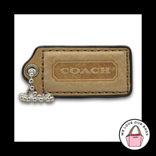 Load image into Gallery viewer, COACH HANG TAG Bag Charm Keychain Fob Light Saddle Brown Leather Nickel 2"