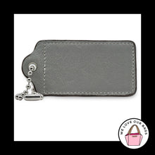 Load image into Gallery viewer, 3.5" XL COACH Taupe Tan Patent & Gray Leather Fob Bag Charm Keychain Hang Tag
