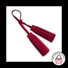 Load image into Gallery viewer, COACH LEGACY Double Tassel Hang Tag Strap Pink Leather Bag Charm Keychain Fob