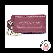 Load image into Gallery viewer, COACH HANG TAG 2.5" Purple Patent Leather Bag Charm Keychain Fob Nickel Large