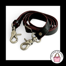 Load image into Gallery viewer, MZ WALLACE BAG STRAP Black Leather Replacement Purse Crossbody Shoulder Silver