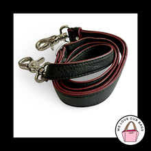 Load image into Gallery viewer, MZ WALLACE BAG STRAP Black Leather Replacement Purse Crossbody Shoulder Silver