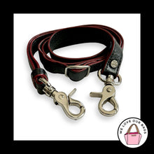 Load image into Gallery viewer, MZ WALLACE BAG STRAP Black Leather Replacement Purse Crossbody Shoulder Silver