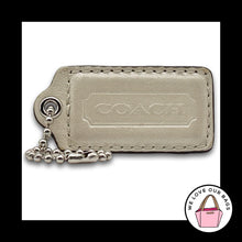 Load image into Gallery viewer, COACH HANG TAG 2.5" Bag Charm Keychain Fob Pearl Ivory Off White Leather Large