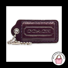 Load image into Gallery viewer, Rare COACH POPPY HANG TAG 2" Purple Patent Leather Bag Charm Keychain Fob Medium