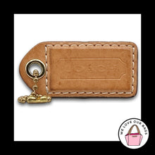 Load image into Gallery viewer, COACH Y2K VINTAGE Hang Tag Bag 2.5 Charm Keychain Fob Saddle Brown Leather Large