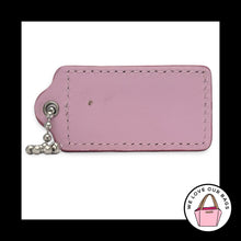 Load image into Gallery viewer, COACH HANG TAG 2.5" Pink Patent Leather Purple back Bag Charm Keychain Fob Large