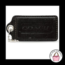 Load image into Gallery viewer, XL Huge COACH HANG TAG 3.5" Mahogany Brown Patent Leather Bag Charm Keychain Fob