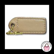 Load image into Gallery viewer, COACH Y2K VINTAGE HangTag 2" White & Tan Polished Leather Bag Charm Keychain Fob