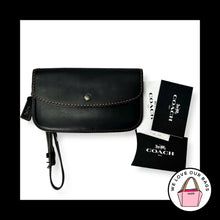 Load image into Gallery viewer, NEW NWT COACH 1941 Glovetanned Black Leather Wristlet Wallet Snap Clutch 58818