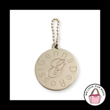 Load image into Gallery viewer, GENNA DE ROSSI Hang Tag Round Thick Silver Nickel Metal Bag Charm Keychain Fob