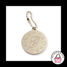 Load image into Gallery viewer, GENNA DE ROSSI Hang Tag Round Thick Silver Nickel Metal Bag Charm Keychain Fob