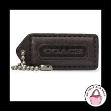 Load image into Gallery viewer, COACH Y2K VINTAGE Hang Tag 2" Mocha Espresso Brown Leather Bag Charm Keychain