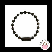 Load image into Gallery viewer, COACH 4" BALL CHAIN Black Copper Metal Bag Hang Tag Charm Fob Embossed 3.2mm
